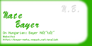 mate bayer business card